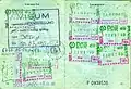 Pages 10 et 11, avec le visa du jour de l'ouverture des frontières et des cachets des points d'entrée vers Berlin-Ouest