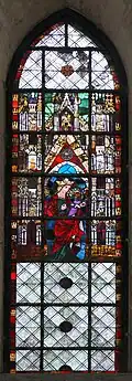Vitrail de la vie du Christ.