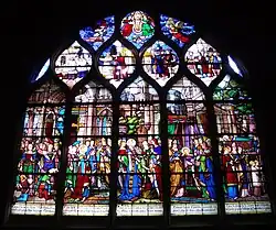 Vie de sainte Clotilde - vitrail du XVIe siècle, restauré par Édouard Didron en 1866