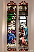 Vitrail de la chapelle de droite.