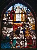 Vitrail du couronnement de Notre-Dame des Aydes.