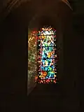 Vitrail de l'intérieur de l'église.