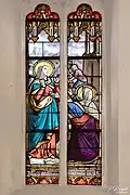 Vitrail de la chapelle de gauche.