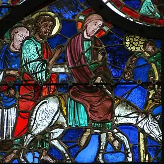 Vitrail de la cathédrale Notre-Dame de Laon, v. 1215.