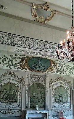 Salle dite « à l'italienne ». Mur côté nord