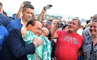 Visite privée de Silvio Berlusconi le 11 septembre 2015.
