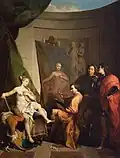 Apelle peignant Campaspe, Nicolas Vleughels, Musée du Louvre (1716).