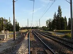 Vue de la voie de chemin de fer