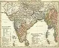 Völker-Karte der Indischen Welt (carte de l'Inde), 1847