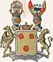 Blason avec 3 roses rouges des barons suédois