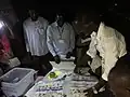 Dépouillements des bulletins de vote dans un bureau de vote à Boutal Bagar, un quartier périphérique de N'Djaména.