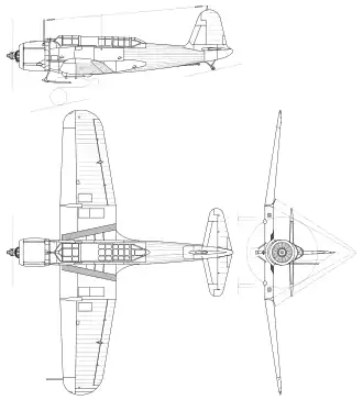 vue en plan de l’avion