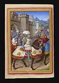 « Louis XII et ses troupes sortent d'Alexandrie pour affronter les Génois » (1508, folio 15v, Bnf).