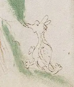 Un dragon mange une feuille, fo&nbsp;25v.