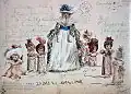 Croquis original d'Ivan Vsevolojski des costumes de La Mère Gigogne de l'acte II