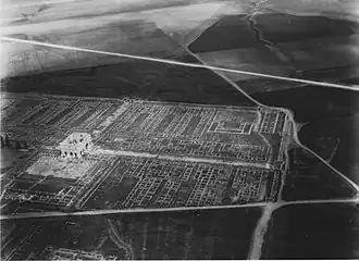 Vue aérienne de Lambèse en mars 1962.