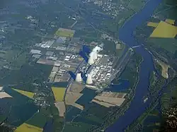 Vue aérienne de la centrale de Dampierre en 2016