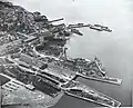 Vue aérienne du chantier Davie, 1943