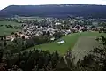 Vue de Môtiers depuis le sud