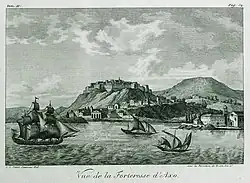 Vue de la forteresse d'Axo - 1800.