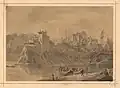 L'emplacement de l'ancien prieuré en 1834.