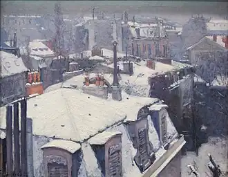 Vue de toits (Effet de neige), de Gustave Caillebotte, musée d'Orsay.