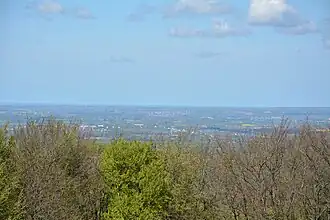 L'est plat depuis le mont Bel-Air.