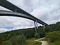 Vue du tablier depuis la voie verte