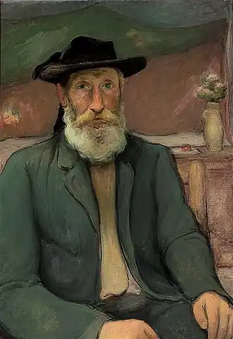 Władysław Ślewiński, Autoportrait avec un chapeau breton