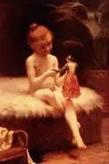 En attendant le bain, vers 1890