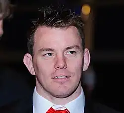 Description de l'image Wales and British and Irish Lions Hooker, Matthew Rees. Wales Grand Slam Celebration, Senedd 19 March 2012.jpg.