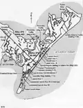 LÎle de Wallops, installations de soutien et de rampes de lancement.