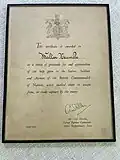 Award du "British Air Chief Marshal"