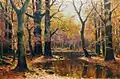 Waldlandschaft mit Teich, sans date