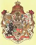 Armoiries de Mecklembourg-Schwerin avec la couronne de Wende sur le timbre