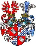 Wappen der Freiherren von Haxthausen-Carnitz II im Wappenbuch des Westfälischen Adels
