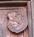 Armoiries des seigneurs d'Oberstein, provenant de la tombe de l'abbesse Barbara von Heppenheim, nommée vom Saal († 1567), monastère de Rosenthal (Palatinat)