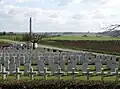 Le cimetière militaire.