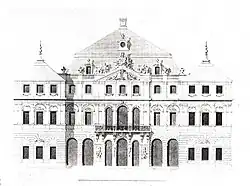 Façade du palais vers la seconde moitié du XVIIIe siècle