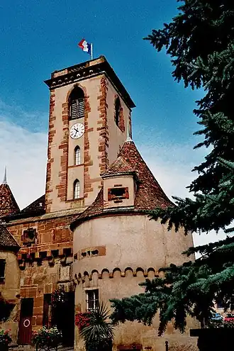 La tour du château reconstruite au XVIIIe&nbsp;siècle.