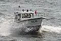 Bateau WS 42 de la Wasserschutzpolizei dans le Port de Hambourg.