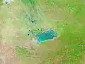Image (MODIS) du bassin prise par le satellite Terra de la NASA.