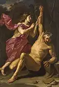 Marsyas écorché par Apollon.