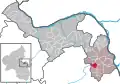 Localisation de Weinolsheim dans la Verbandsgemeide et dans l'arrondissement
