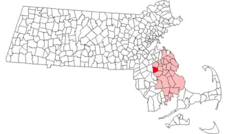 Localisation de West Bridgewater