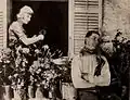 Allene Ray et Harry McLaughlindans dans le film West of the Rio Grande (1921).