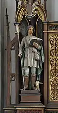 Statue de l'église paroissiale catholique de l'Assomption de la Vierge Marie, Westerheim, district de Souabe.