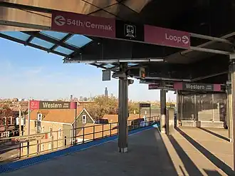 Image illustrative de l’article Western (ligne rose du métro de Chicago)