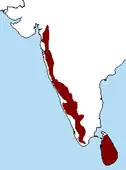 Carte des Ghats occidentaux