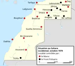 la carte du Sahara Occidental